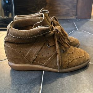 Isabel Marant Bobby Lace Up Wedge Sneakers. Size 39